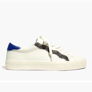Madewell White and Blue Sneakers